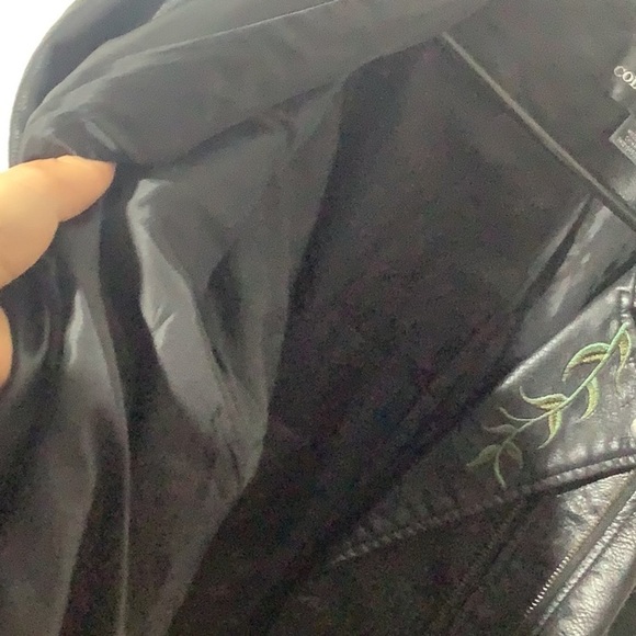 Colleen Lopez -Sz XL - Black F. Leather Jacket - Floral embroidery - black studs - Picture 12 of 12